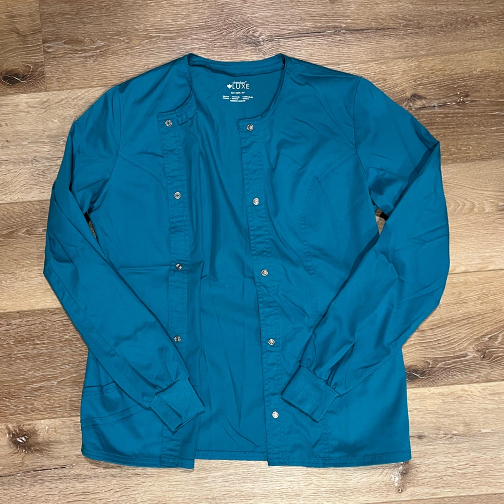 Teal Cherokee Scrub Jacket